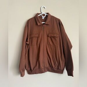 Vintage Haband Full Zip Track Jacket Dark Brown XL